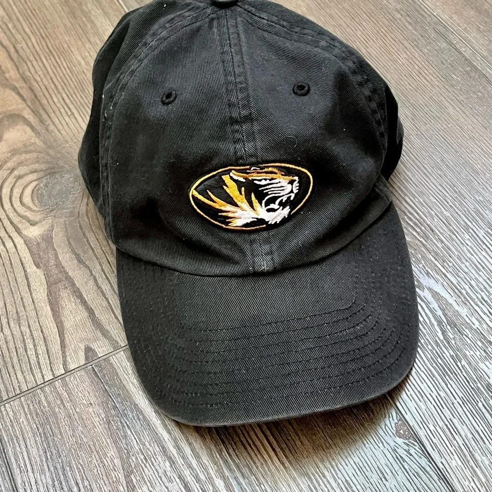 Black Embroidered Tiger Logo Cap